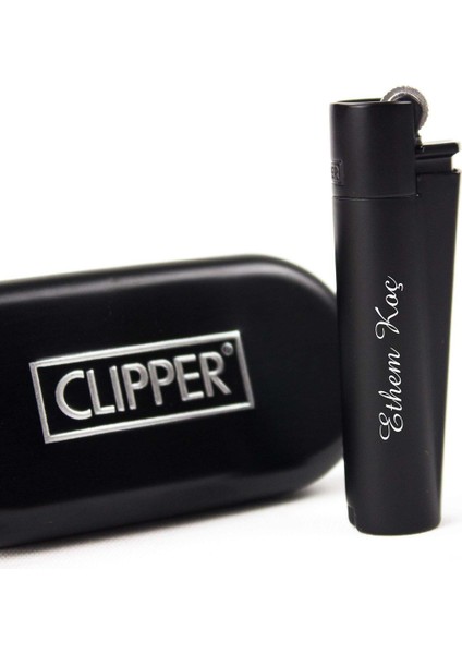 Kişiye Özel Clipper Marka Siyah Renk Metal Çakmak fırsatları