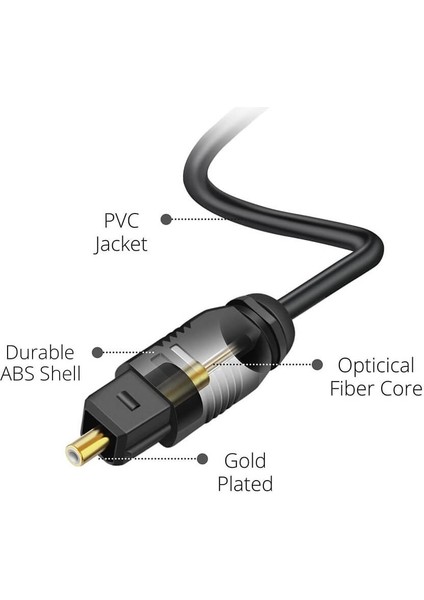 5 Metre Fiber Dijital Optik 5mt Pvc DVD CD Hdvd Optic Sinema Sistemi Ses Kablosu Yüksek Kalite Toslink Digital Ses Kablosu