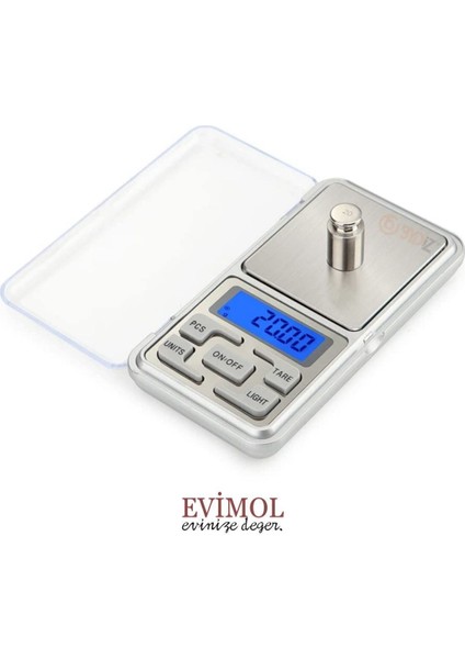 2 Yıl Dijital Çok Hassas Cep Terazi Tartısı 200GR-0.01GR / Pil Hediyeli Ithalatçı Garantili