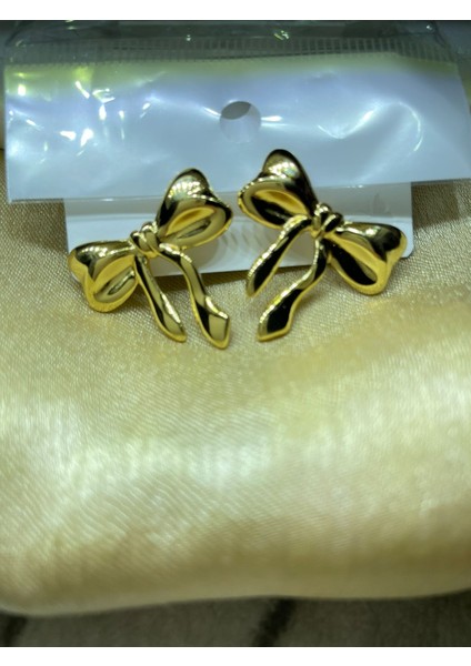 Gold Renk Kurdele Küpe modelleri