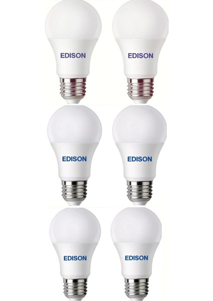 LED Ampul Beyaz Renk 9 Watt Tasarruflu 6lı Paket Ampül