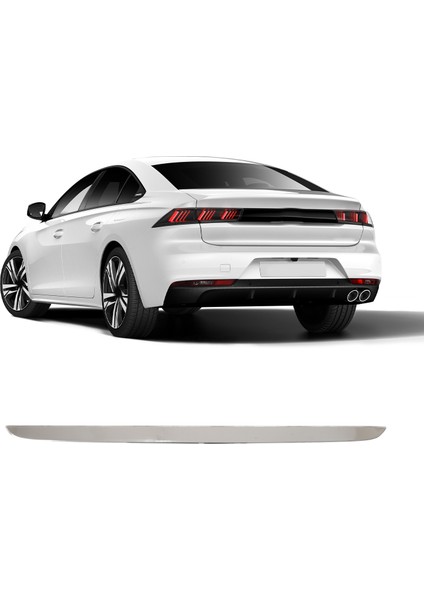 Peugeot 508 Mk1 Uyumlu 2010-2018 Sedan Krom Bagaj Alt Çıtası Paslanmaz Çelik fiyatları