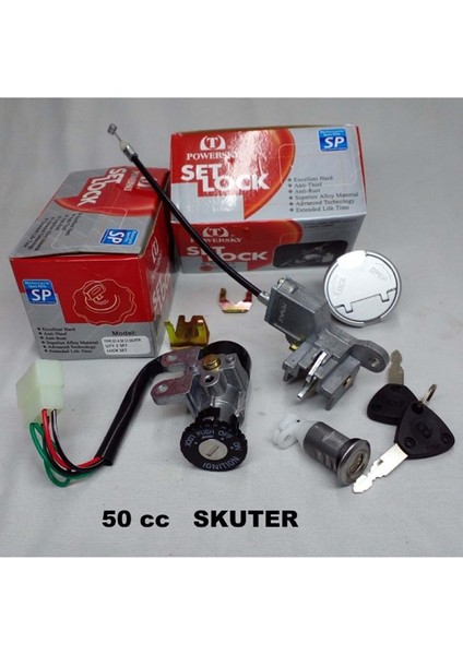 Gy-6 50CC Scooter Kontak Seti (Kontak,kilit,depo Kapağı)