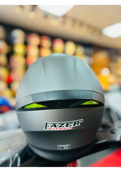 Fazer Mat Grey Çene Açılır Güneş Vizörlü Motosiklet Kaskı ( Mat Gri ) indirimleri