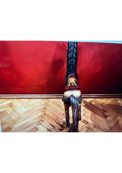 Avrupa Ahşap Metal Kısmı Esneyen At - 66 cm x 60 cm indirimleri