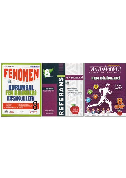 Fenomen 8.sınıf Kurumsal Fasikülleri +Newton Referans+Newton Kondisyon Fen Bilimleri (3 Kitap)