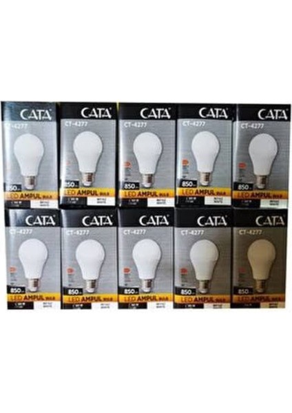 9W LED Ampul Beyaz 20 Li Paket 6400 K 850 Lümen E27 Duy CT-4277