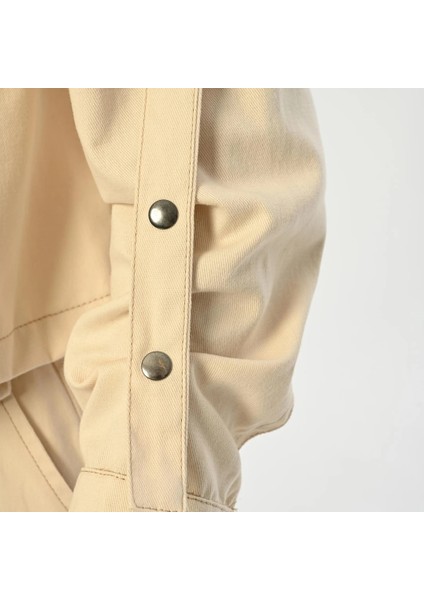 Gabardin Krem Ceket Pantolon Takım
