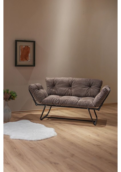 Yatak Olabilen Mekanizmalı Ikili Kanepe Kolları Açılan Yataklı Koltuk