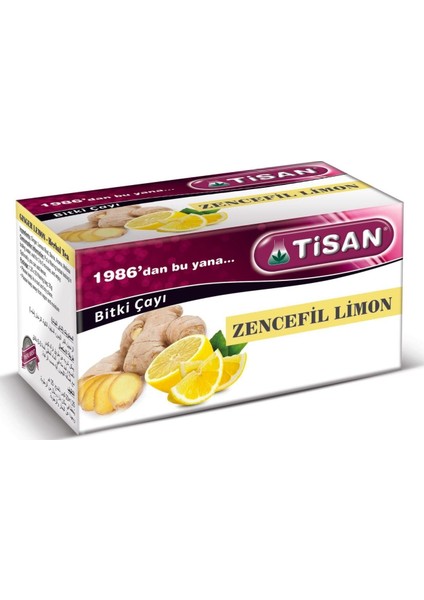 Zencefil Limon Çayı 20 Sallama Poşet