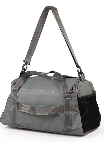 Orta Boy 52 cm Imperteks Kumaş Ayakkabı Bölmeli Seyahat Spor Gym Fitness Plaj Çantası Gri D550 modelleri