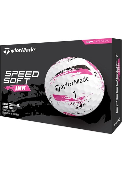 Speedsoft Ink Pembe Golf Topu, Düşük Sıkıştırmalı, Yumuşak Hisli ve Renkli Tasarım