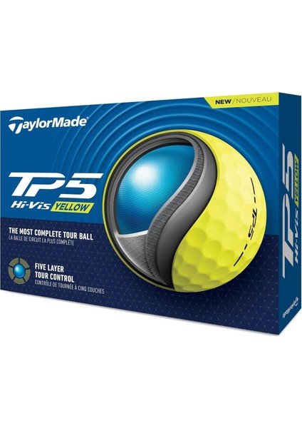 Tp5 Tour Spin Golf Topu, 5 Katmanlı, Yumuşak Hissiyat ve Yüksek Green Çevresi Spin