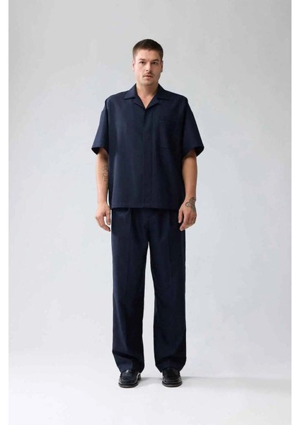 Şık Wıjk Yün Gömlek - Oversized, Siyah New Amsterdam Nakışlı, Kapatmalı modelleri