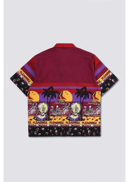 Plajda Rahatlık: Skeletons On The Beach 100% Pamuk Button Down Gömlek fiyatları