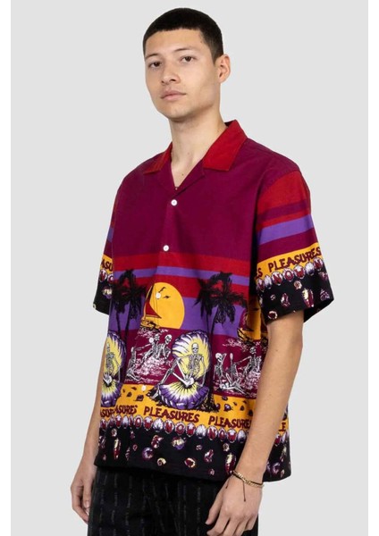 Plajda Rahatlık: Skeletons On The Beach 100% Pamuk Button Down Gömlek modelleri