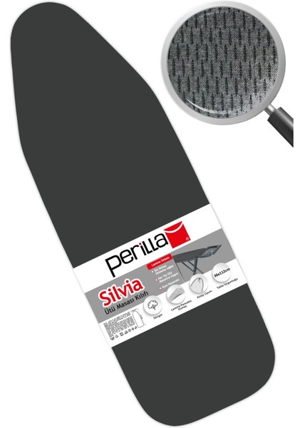 Silvia Orijinal Nefes Alabilen Lamine Ütü Masası Kılıfı Antrasit