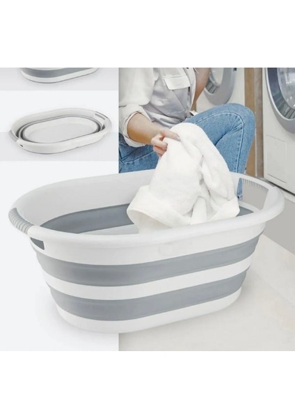 40 Litre Katlanır Sele – Çamaşır Sepeti Pratik ve Yer Kaplamaz