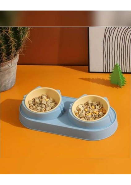 Eğimli Çift Bölmeli Mama ve Su Kabı - Gri, Evcil Hayvanlar Için Pratik ve Şık Tasarım modelleri