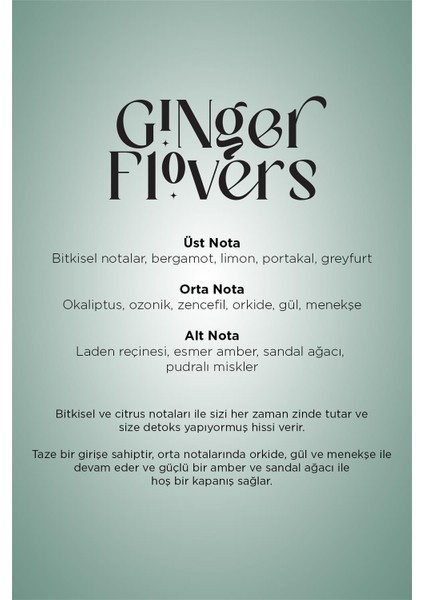 200 ml Koku Kartuşu Gingers Flowers-A1 Eco ve A1 Pro