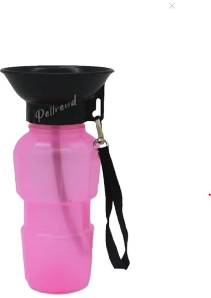 500ML Seyahat Köpek Suluğu Pembe, Taşınabilir ve Pratik Köpek Su Şişesi