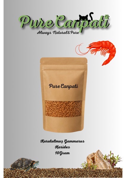 Kurutulmuş Gammarus Kaplumbağa Yemi 10 gr