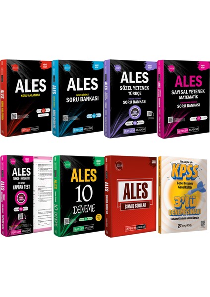 2025 Ales Seti(Konu Anlatımı-Soru Bankası-Sözel Sayısal Yetenek-Yaprak Test-Deneme-Çıkmış Sorular)