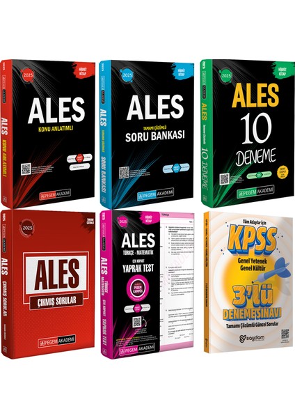 2025 Ales Mega Set(Konu Anlatımı-Soru Bankası-Çek Kopart Yaprak Test-Deneme-Çıkmış Sorular)3 Deneme