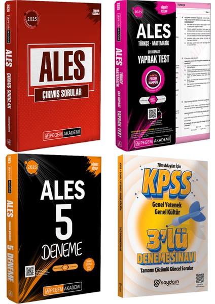 2025 Ales Çözümlü Çıkmış Sorular-Tamamı Çözümlü 5 Deneme-Çek Kopart Yaprak Test-Çözümlü 3 Deneme