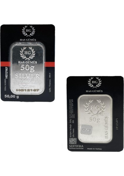 50GR (999.9) Külçe Gümüş fiyatları