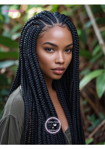 Afrika Zenci Örgüsü ve Rasta İçin Sentetik Saç 165 GR SİYAH #1