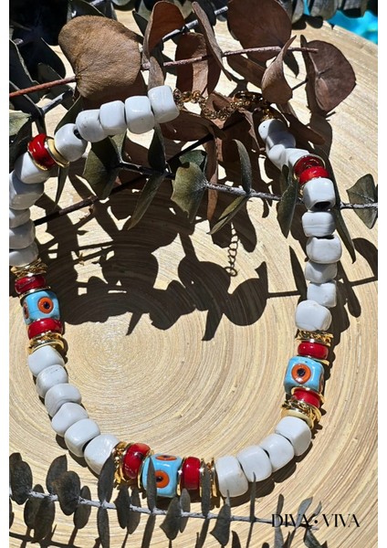 - Soleia Vı – Azure Beads Murano Cam Kadın Kolye