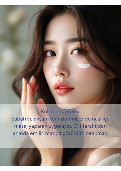 Nemlendirici Yüz Kremi 100ML | Ginseng, Allantoin & Hyaluronik Asit Içeren Yoğun Nemlendirici