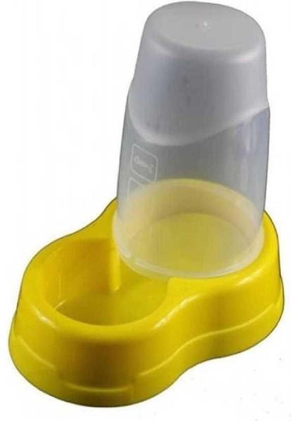 1.5 Litre Sarı Kapaqlı Su ve Mama Kabı, Pratik ve Şık Tasarım