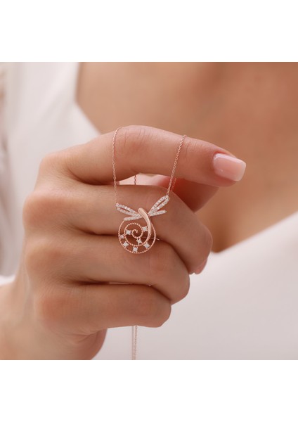 925 Ayar Gümüş Taşlı Yusufçuk Kolye