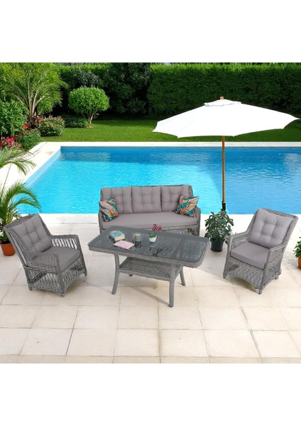 Lavida Bahçe Oturma Takımı | Rattan Bahçe Balkon Takımı | 3+1+1 ve Sehpa fırsatları