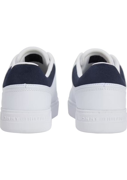 Kadın Altın Rengi Detaylı Cupsole Tabanlı Sneaker - Beyaz/lacivert fırsatları