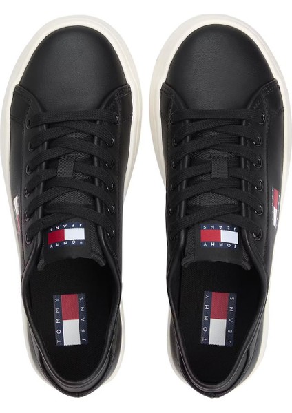 Kadın Hafif Tabanlı Kort Sneaker - Siyah indirimleri