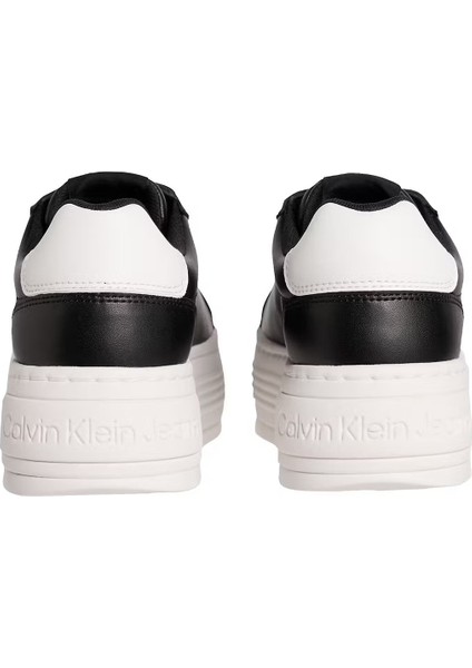 Kadın Bold Flatf Low Lace Lth Sneakers - Siyah fırsatları