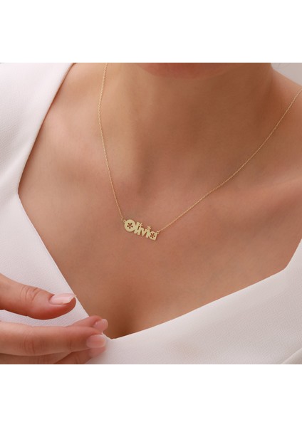 925 Ayar Gümüş Çiçekli Isim Kolye fiyatları