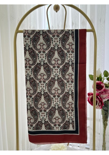 Retro Desen Pamuk Şal Kiremit modelleri