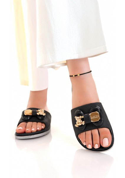 Kadın Terlik Siyah Kaydırmaz Su Geçirmez Şık Ev Dışarı Plaj Yazlık Günlük Terlik fiyatları