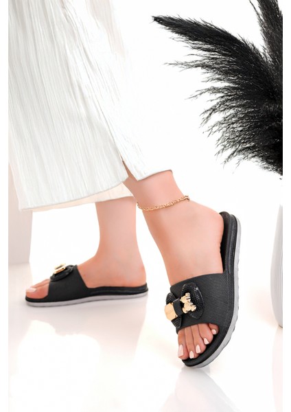 Kadın Terlik Siyah Kaydırmaz Su Geçirmez Şık Ev Dışarı Plaj Yazlık Günlük Terlik modelleri