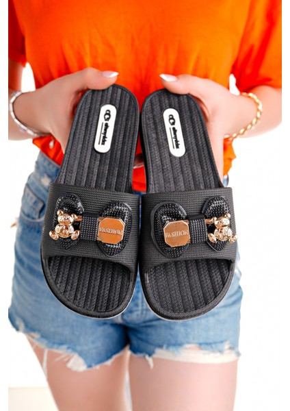 Kadın Terlik Siyah Kaydırmaz Su Geçirmez Şık Ev Dışarı Plaj Yazlık Günlük Terlik fırsatları