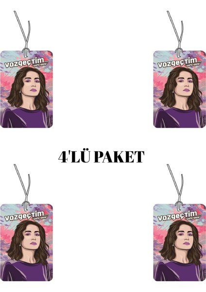 4'lü Yıldız Tilbe Tasarımlı Dekoratif Oto Araç Kokusu ve Aksesuarı (Angel Esanslı)