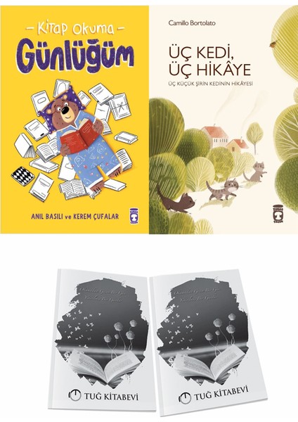 Kitap Okuma Günlüğüm ve Üç Kedi Üç Hikaye + Hediyeli