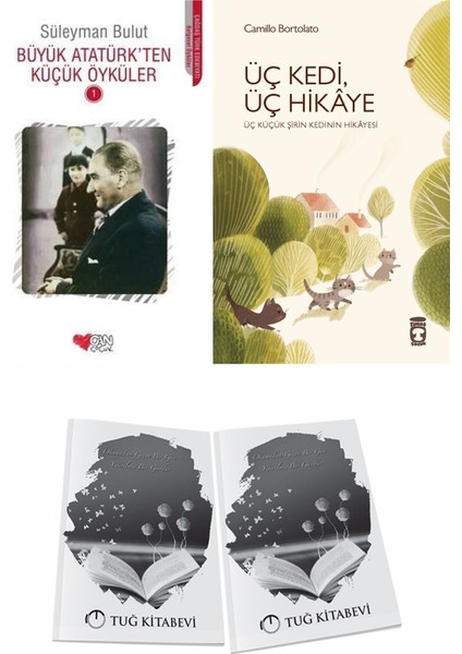 Büyük Atatürk'ten Küçük Öyküler 1 ve Üç Kedi Üç Hikaye + Hediyeli