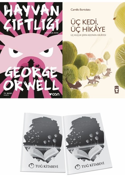 Hayvan Çiftliği ve Üç Kedi Üç Hikaye + Hediyeli