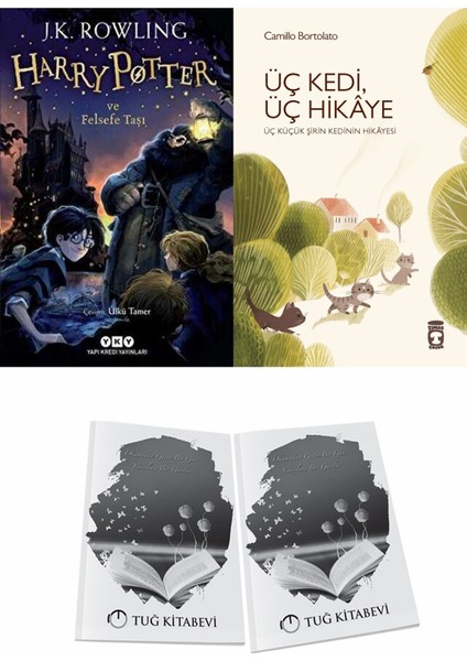 Harry Potter ve Felsefe Taşı ve Üç Kedi Üç Hikaye + Hediyeli