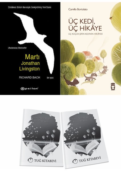 Martı Jonathan Livingston ve Üç Kedi Üç Hikaye + Hediyeli